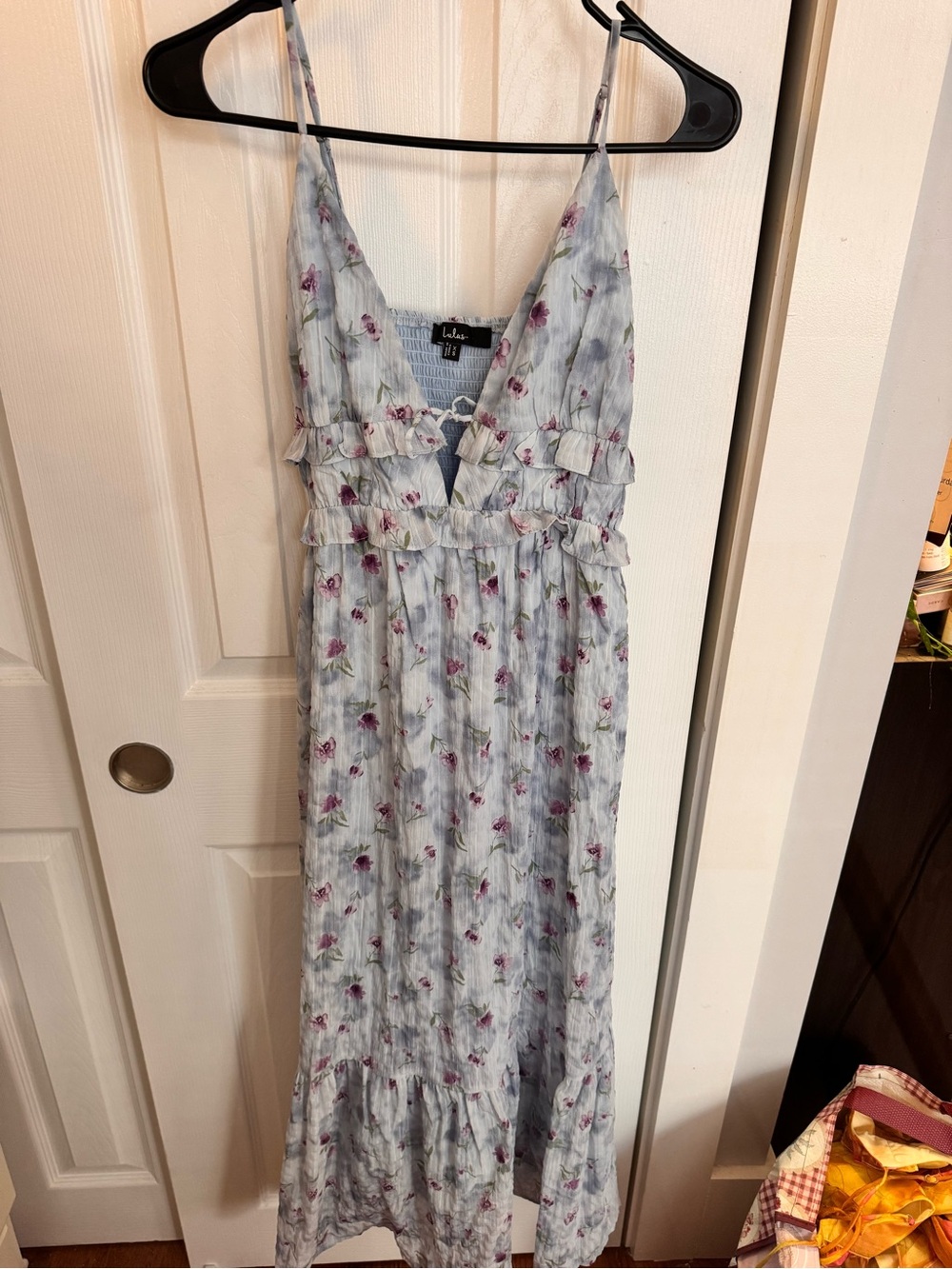 Lulu’s Light Blue Floral Maxi Dress